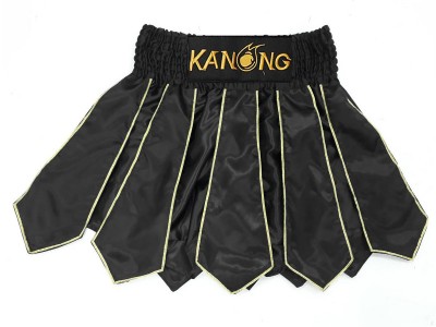 Pantaloncini da Muay Thai Kanong : KNS-142-Nero
